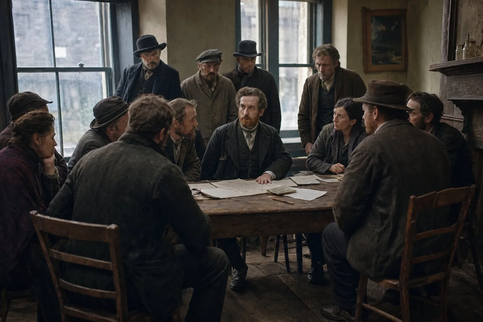 Michael Davitt and tenant representatives forming the National Land League of Mayo in Castlebar in 1879