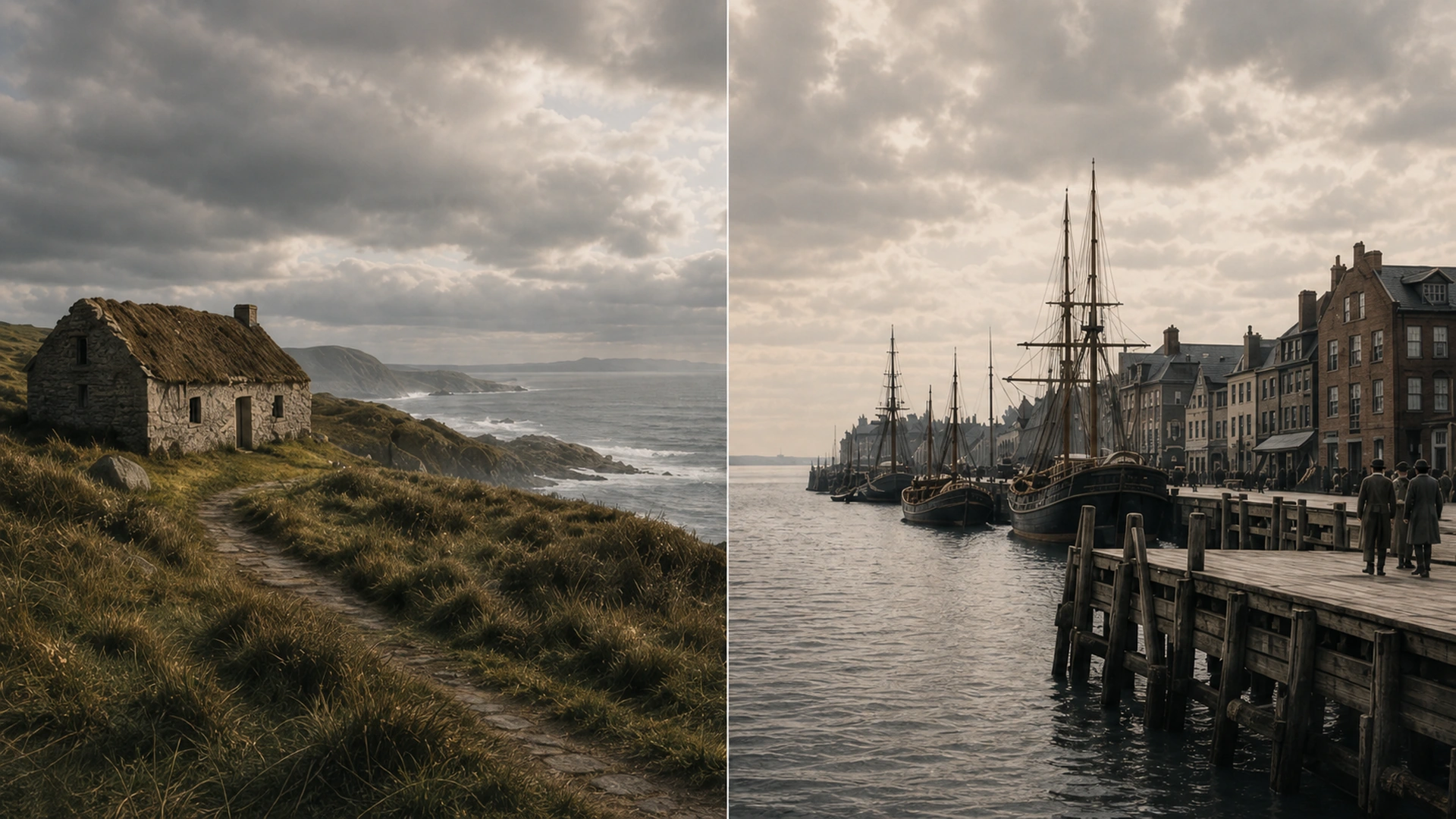 The north Mayo coast and Boston harbour joined as two shores of the same correspondence